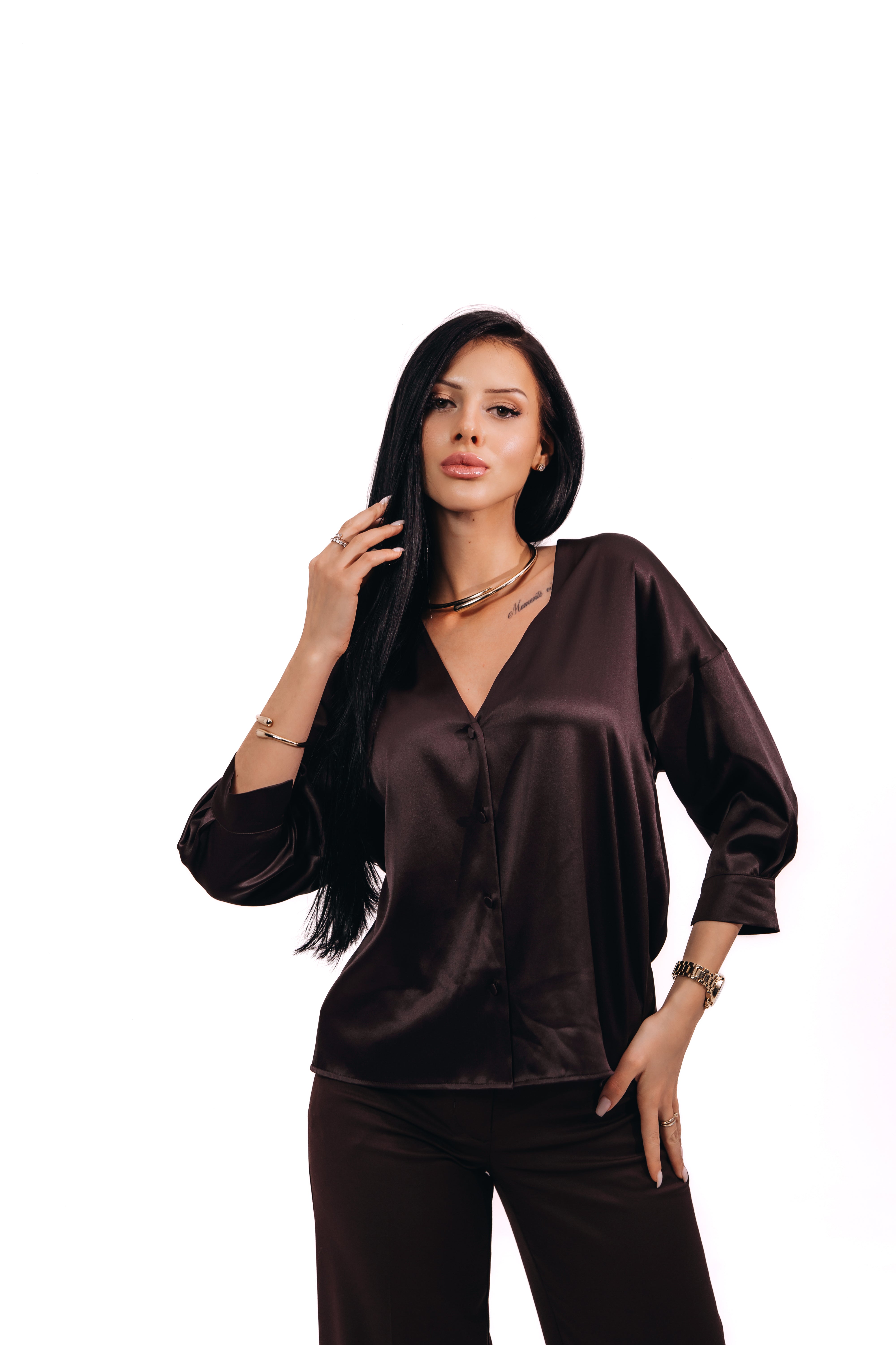 ШОВКОВА БЛУЗА ВІЛЬНОГО КРОЮ